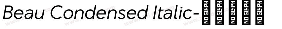 Beau Condensed Italic字体转换